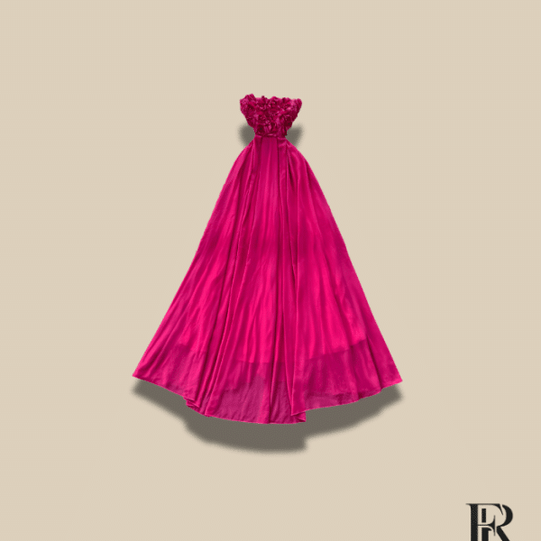 Valentina Strapless Rose Bustier Maxi Gown