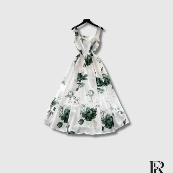 Aurelia Square Neck Floral Midi Dress